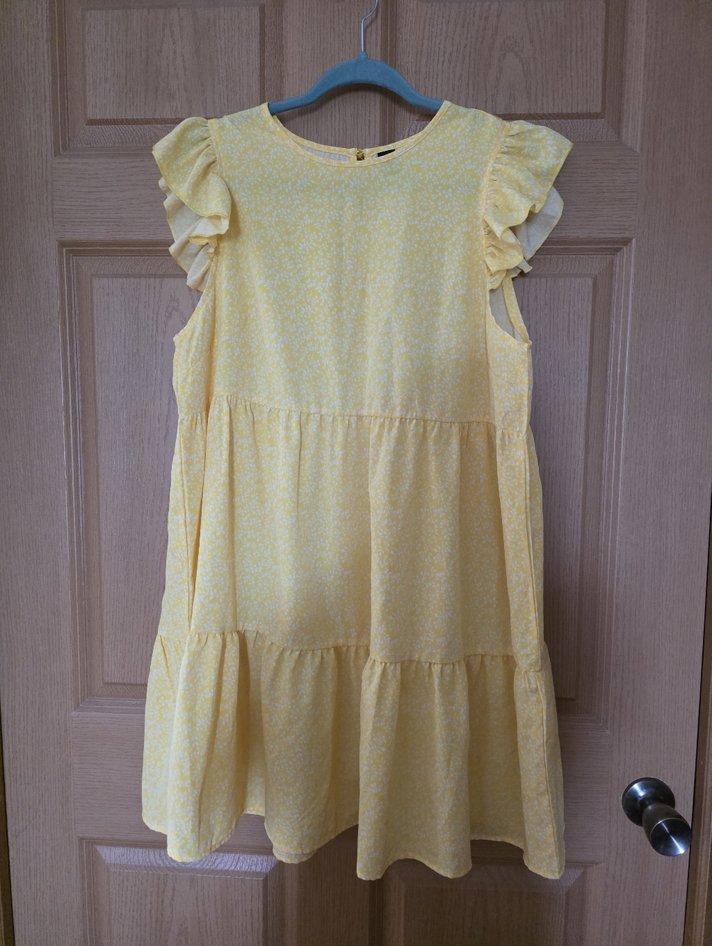 Emery Rose Yellow Ditzy Floral Ruffle Sleeve Dress – Size 0XL